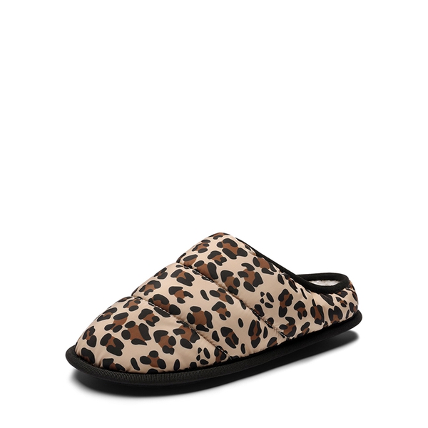 Fuzzy Wool-Like Lining Slippers - LEOPARD -  0