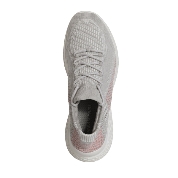 Lightweight Breathable Knitted Sneakers - GRAY - 4