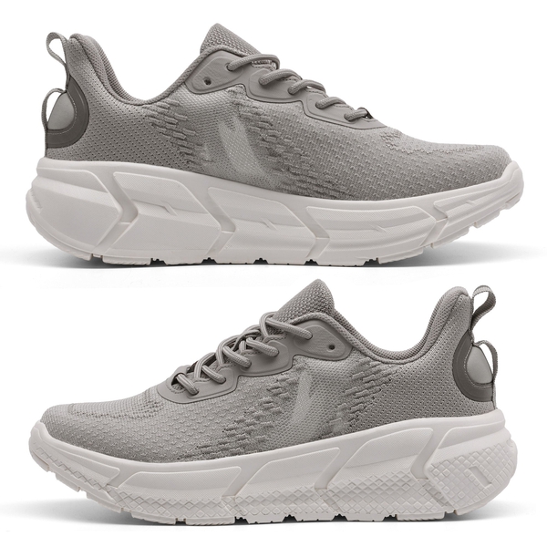 Lace-Up Arch Support Sneakers - GREY - 2
