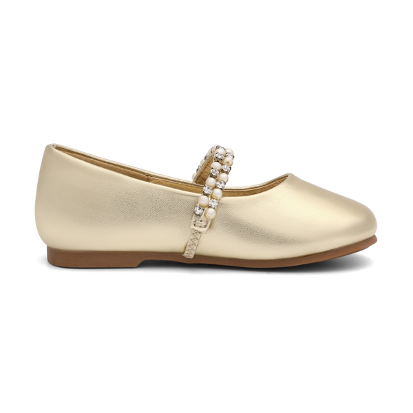 Toddler Girl's Mary Jane Ballerina Flats - GOLD - 2