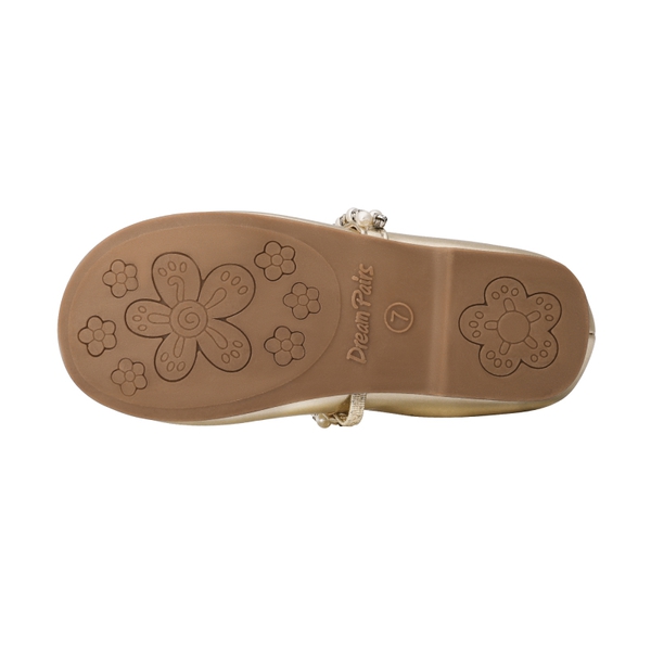 Toddler Girl's Mary Jane Ballerina Flats - GOLD - 5