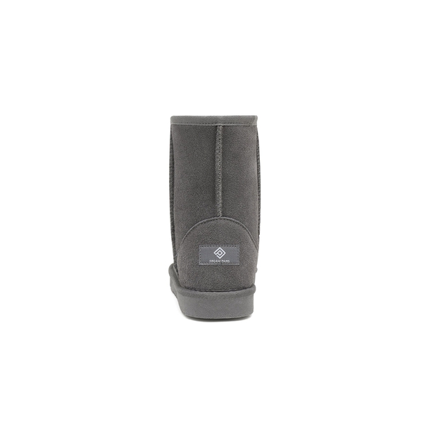 [FuzzyClassic Kid's Mid Boot] Boys & Girls Winter Fur Lined Suede Boots - GREY - 4