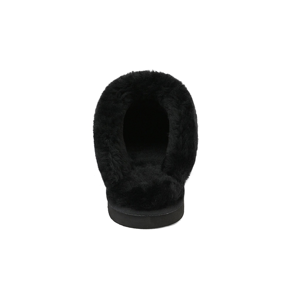 [FuzzyEasy Slipper] Fuzzy Bedroom Slippers - BLACK - 4