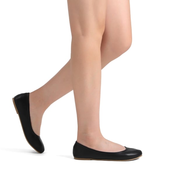 Classic Ballet Flats Shoes - BLACK - 1
