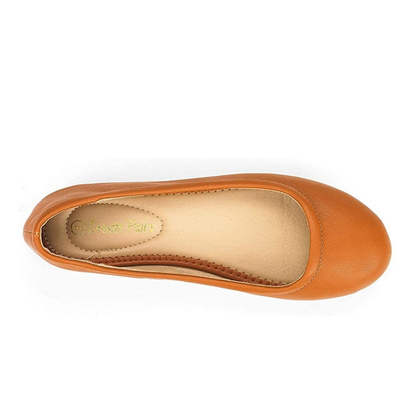 Classic Ballet Flats Shoes - TAN - 2
