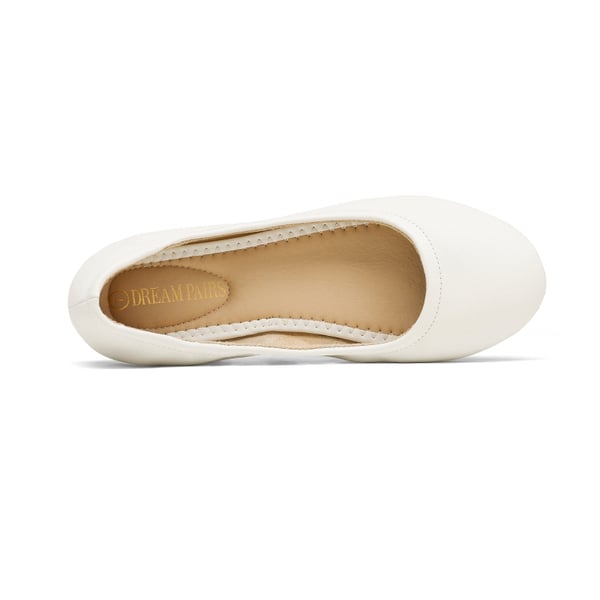 Classic Ballet Flats Shoes - WHITE - 3