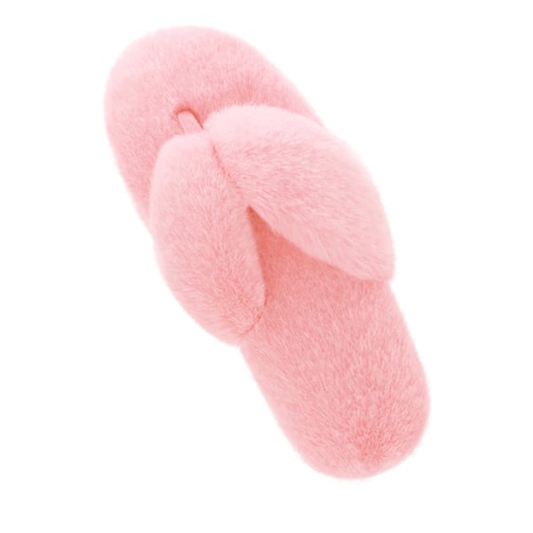 Fluffy Flip Flop House Slippers - PINK -  0