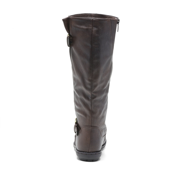 Fur Knee High Winter Boots - BROWN - 4