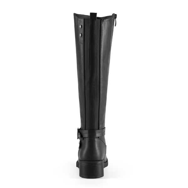 Knee High Fur Lined Boots - BLACK - 3