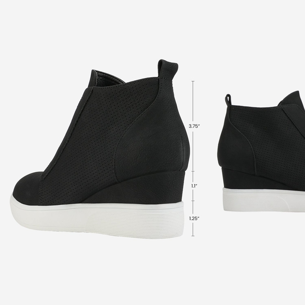 Platform Wedge Booties - BLACK - 3