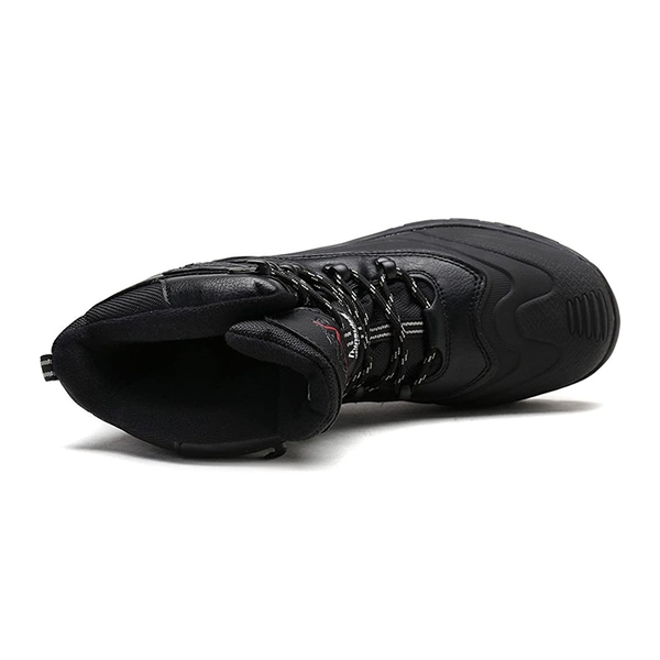 Men's Wide Waterproof Insulated Snow Boots - BLACK - 1