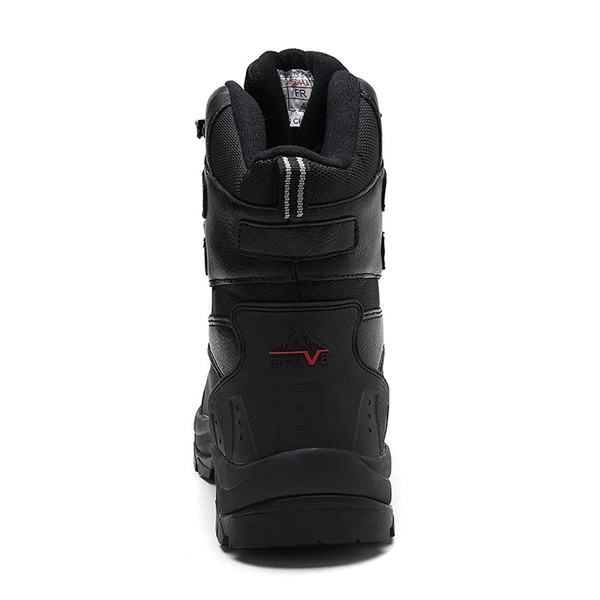 Men's Wide Waterproof Insulated Snow Boots - BLACK - 2