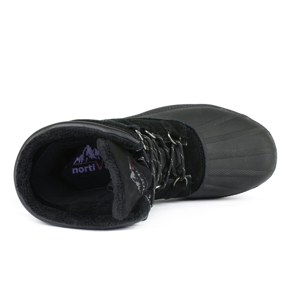 Men's Waterproof Suede Insulated Snow Boots - BLACK - 4