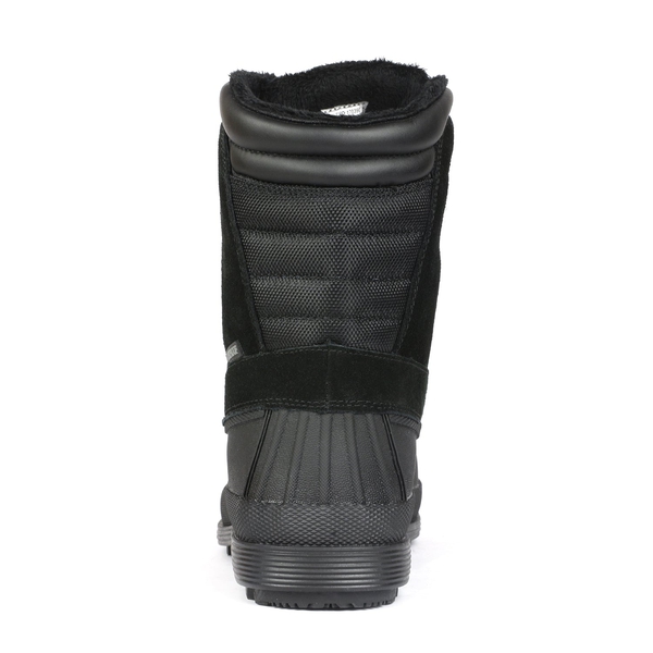 Men's Waterproof Suede Insulated Snow Boots - BLACK - 5