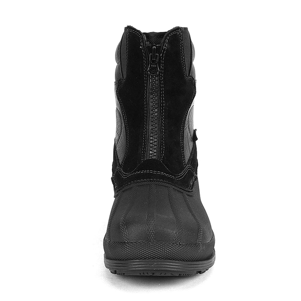 Men's Suede Thinsulate Snow Boots - BLACK - 2