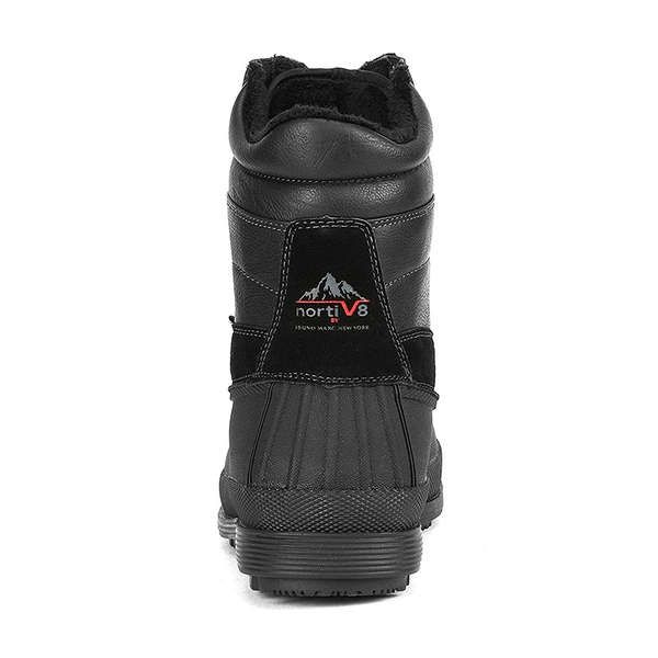 Men's Suede Thinsulate Snow Boots - BLACK - 3