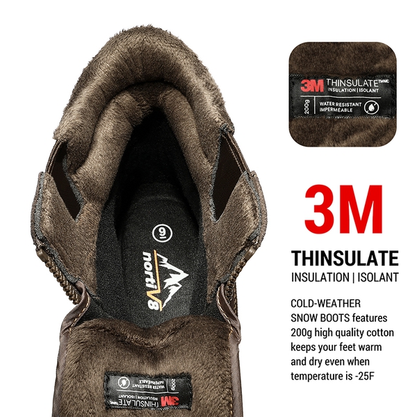 Weatherproof 3M Thinsulate Tan and Black Men\'s Insulated Snow Boots Amazon.com | Staheekum Men main image 4