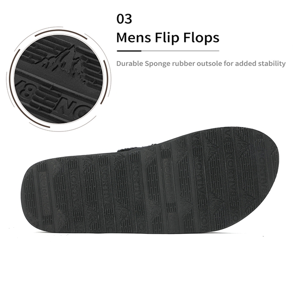 Men's Comfortable Flip Flops - BLACK - 4