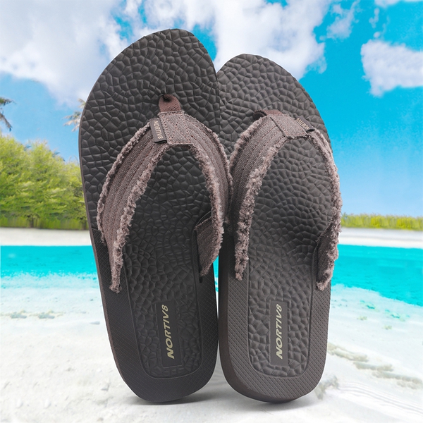 Men's Comfortable Flip Flops - COFFEE - 1