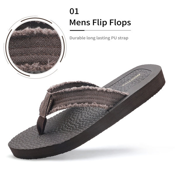 Men's Comfortable Flip Flops - COFFEE - 2