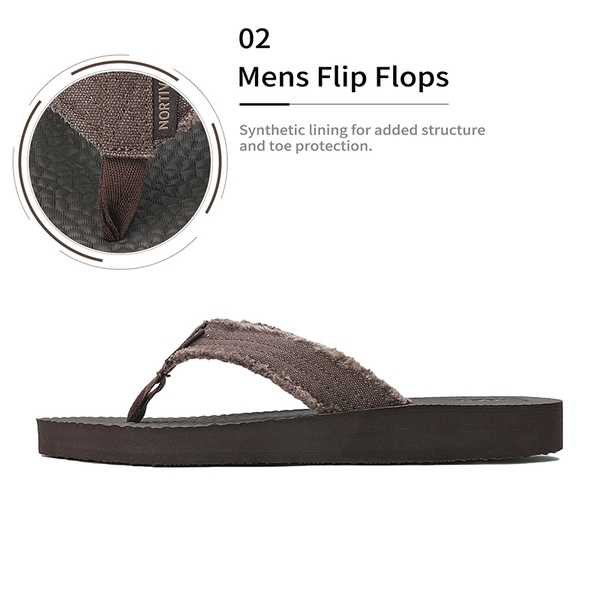 Men's Comfortable Flip Flops - COFFEE - 3