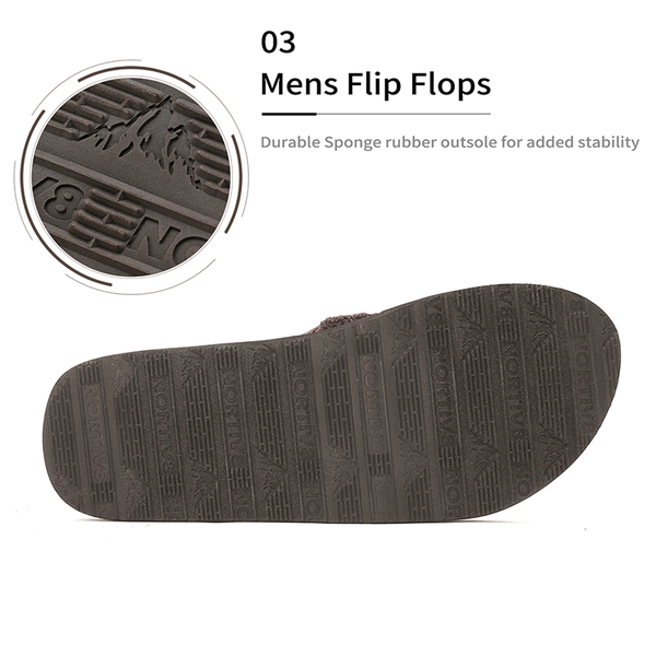 Men's Comfortable Flip Flops - COFFEE - 4