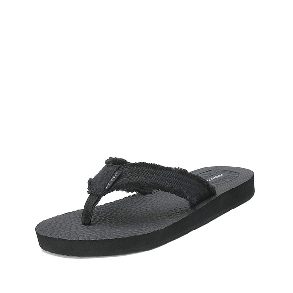 Men's Comfortable Flip Flops - BLACK -  0