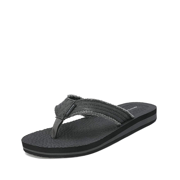 Men's Comfortable Flip Flops - BLACK GREY -  0