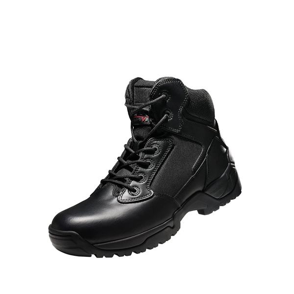 Men's Wide Slip-Resistant Tactical Work Boots - BLACK -  0