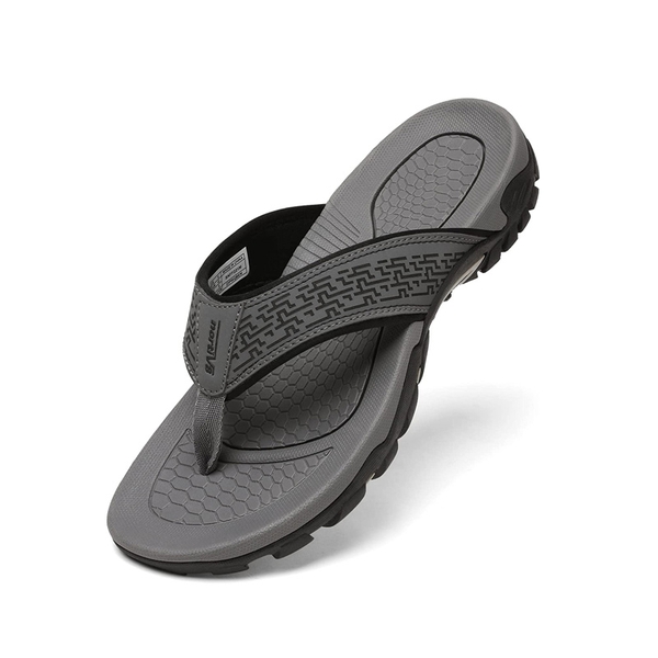 Men's Arch Support Flip Flops - GREY -  0