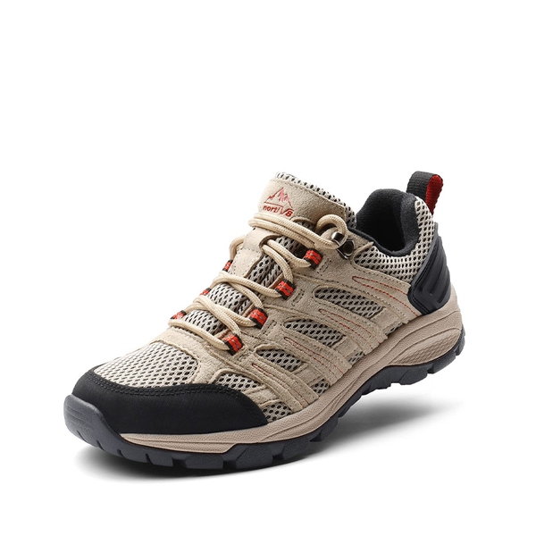 Women's Suede Mesh Hiking Shoes - SAND -  0