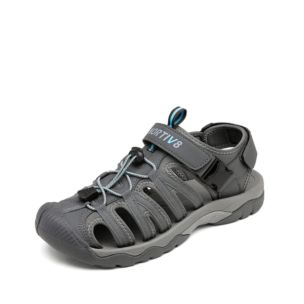 Men's Closed Toe Athletic Hiking Sandals - GREY BLUE -  0