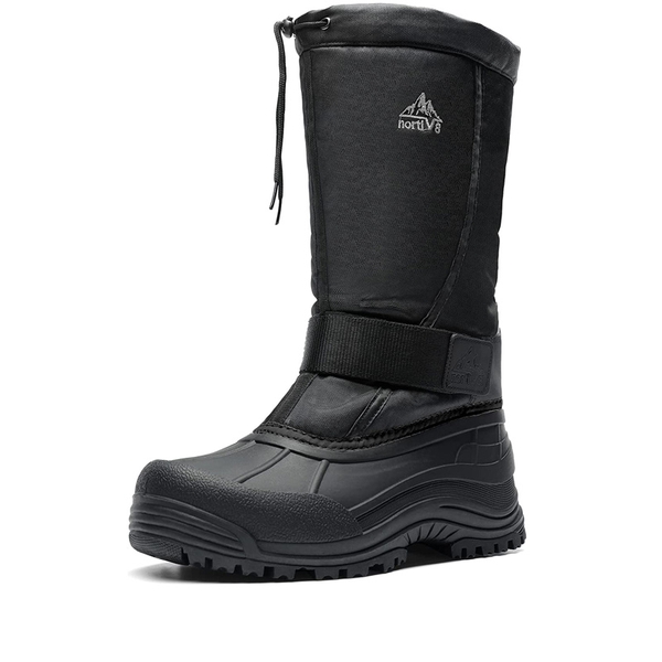 Men's Slip-On Tall Insulated Snow Boots - BLACK -  0