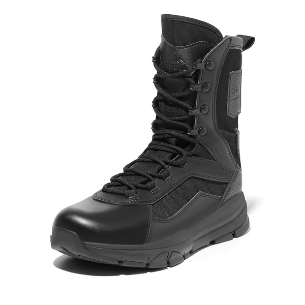 Men's High-Top Tactical & Military Boots - BLACK -  0