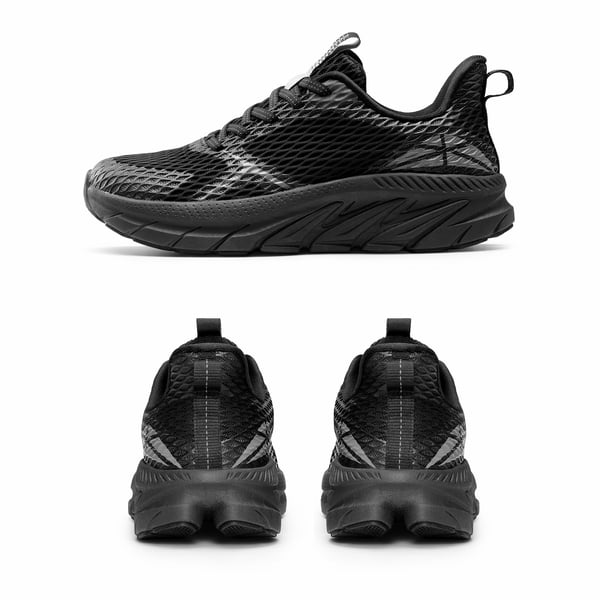 [ALLSWIFIT 1.0] Women's Mesh Athleisure Sneakers - ALL BLACK - 1