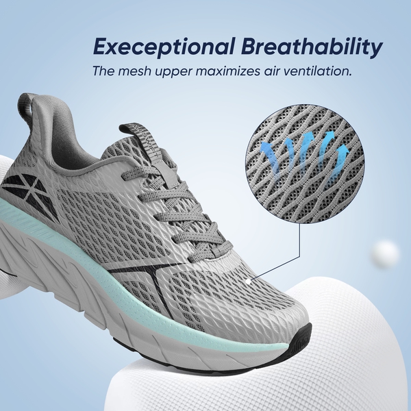 [ALLSWIFIT 1.0] Women's Mesh Athleisure Sneakers - GREY - 6