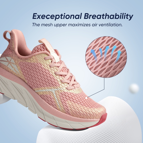 [ALLSWIFIT 1.0] Women's Mesh Athleisure Sneakers - PINK - 6