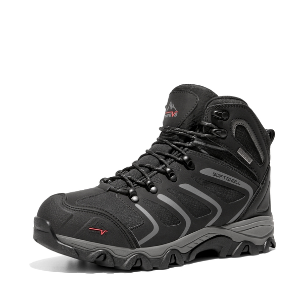 [Armadillo Series] Men's & Women's Non-Slip Waterproof Hiking Boots - BLACK-DARK-GREY -  0