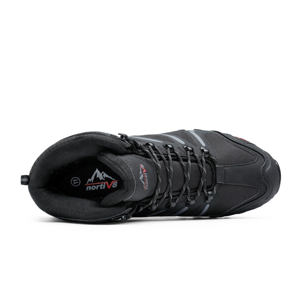 [Armadillo Series] Men's & Women's Non-Slip Waterproof Hiking Boots - BLACK-DARK-GREY - 4