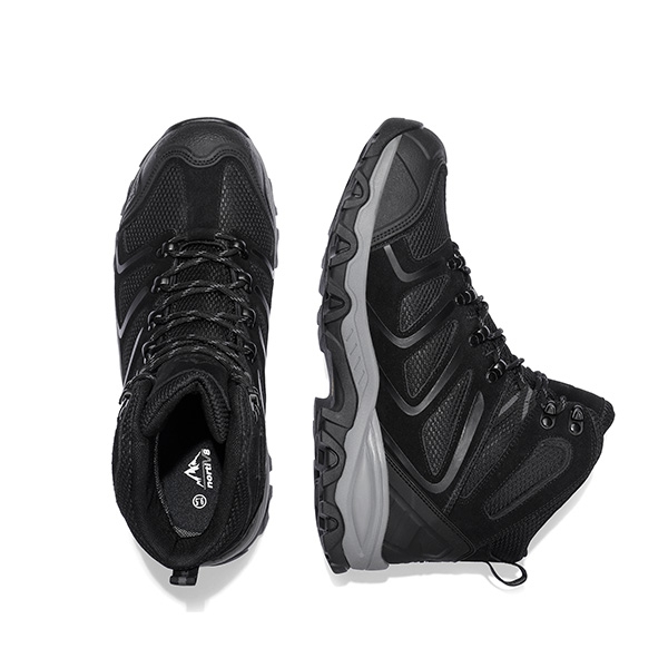 [Armadillo 2 Series] Men's & Women's Waterproof Hiking Boots - ALL BLACK-SUEDE - 4