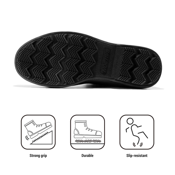 Men's Waterproof Insulated Snow Boots【Wide Fit】 - BLACK - 2