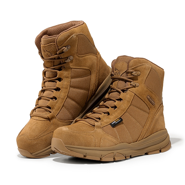 Men's Cordura Lightweight Military Work Boots - BROWN - 1