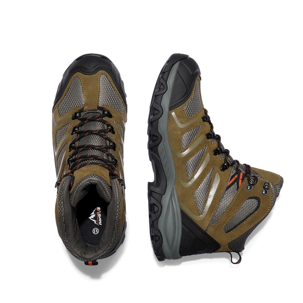 [Armadillo Series] Wide Width Waterproof Suede Hiking Boots - OLIVE-SUEDE - 4