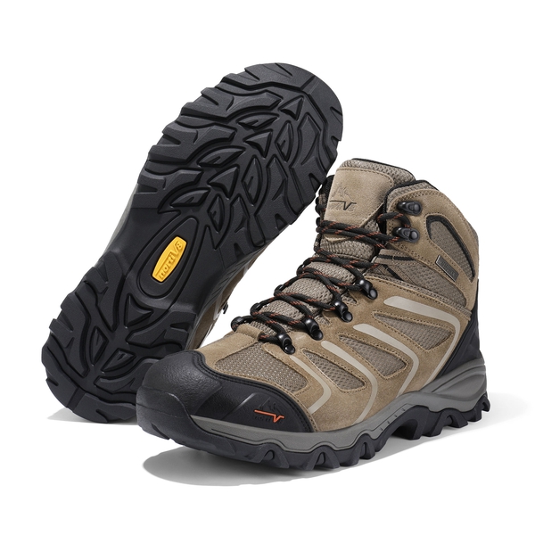 [Armadillo Series] Wide Width Waterproof Suede Hiking Boots - TAUPE-SUEDE - 1