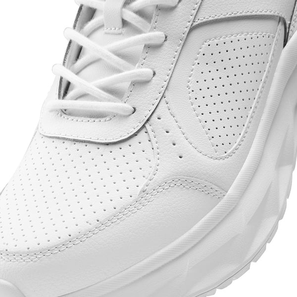 [ActiveCity] Men's Comfortable Leather Walking Sneakers - WHITE - 2