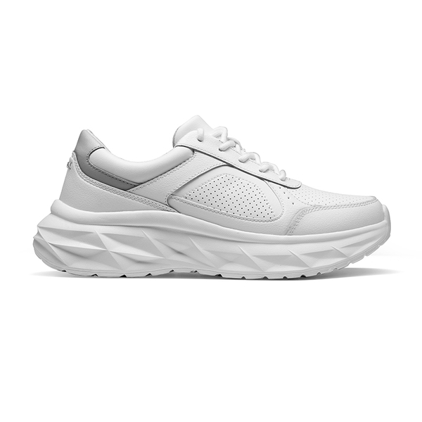 [ActiveCity] Men's Comfortable Leather Walking Sneakers - WHITE - 7