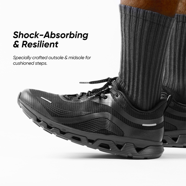 [MovePlush] Men's Lightweight Athletic Sneakers - ALL BLACK - 3