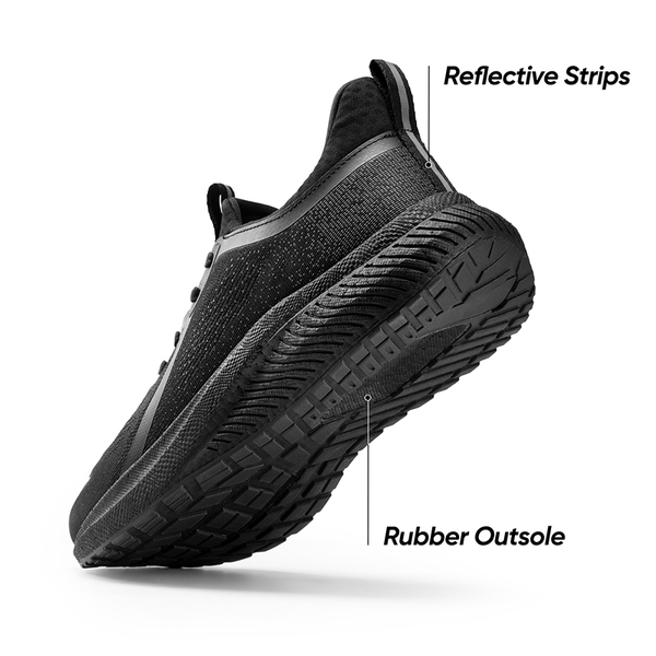  [DreamLife] Men's Lightweight Mesh Lifestyle Sneakers - ALL BLACK - 4