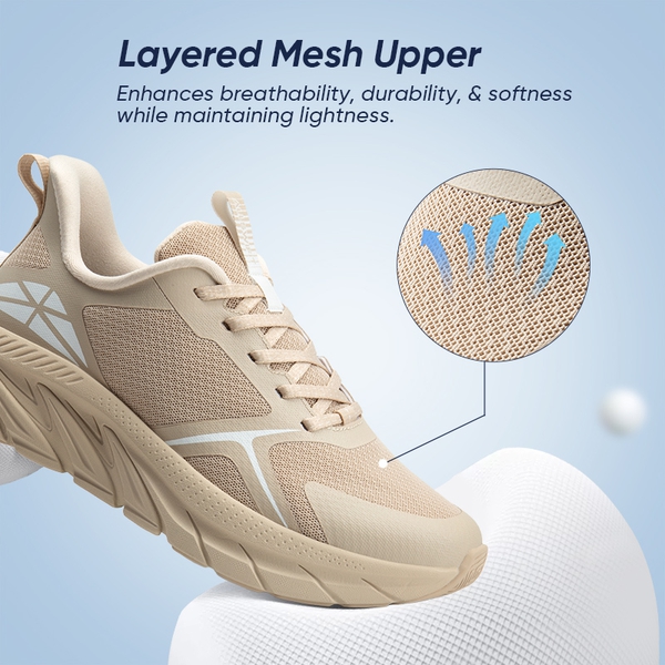 [ALLSWIFIT 1.0] Women's Mesh Athleisure Sneakers - APRICOT - 6