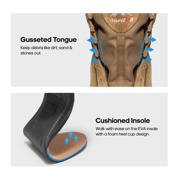 Men's Breathable Tactical Military Work Boots - COYOTE - 3